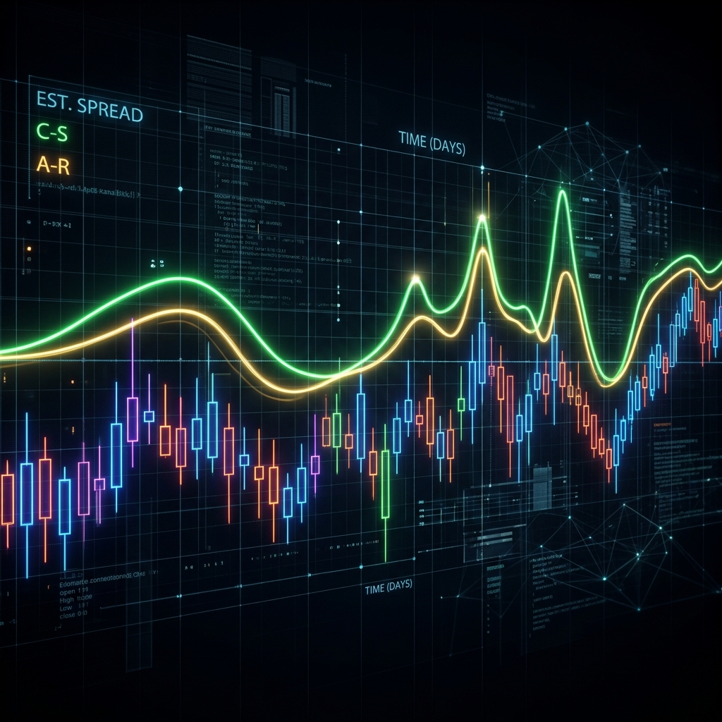 Panoramic technical representation of Corwin-Schultz and Abdi-Ranaldo Bid-Ask Spread Estimators over OHLC candles